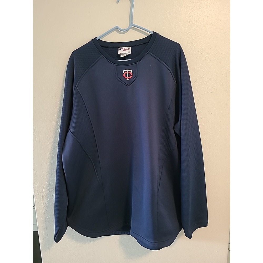 Minnesota Twins Majestic ThermaBase MLB Baseball Thermal Sweatshirt Mens Xl Navy